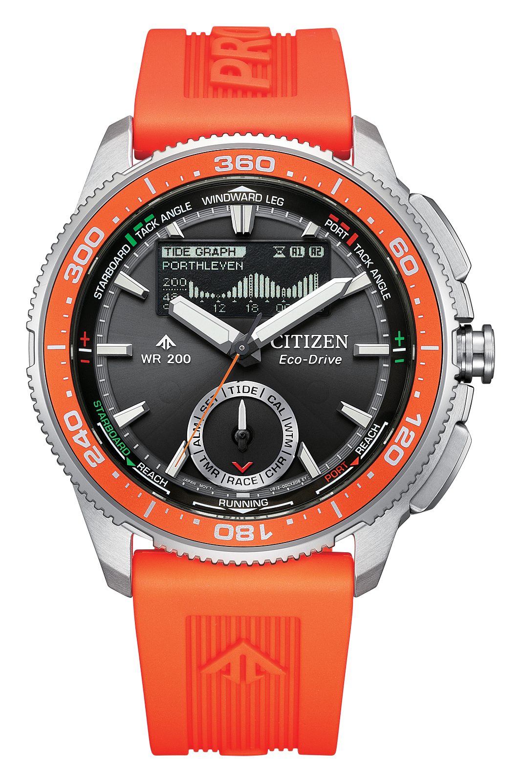 Citizen Promaster WaveTracker Eco-Drive Orange Strap Watch JV3000-13E