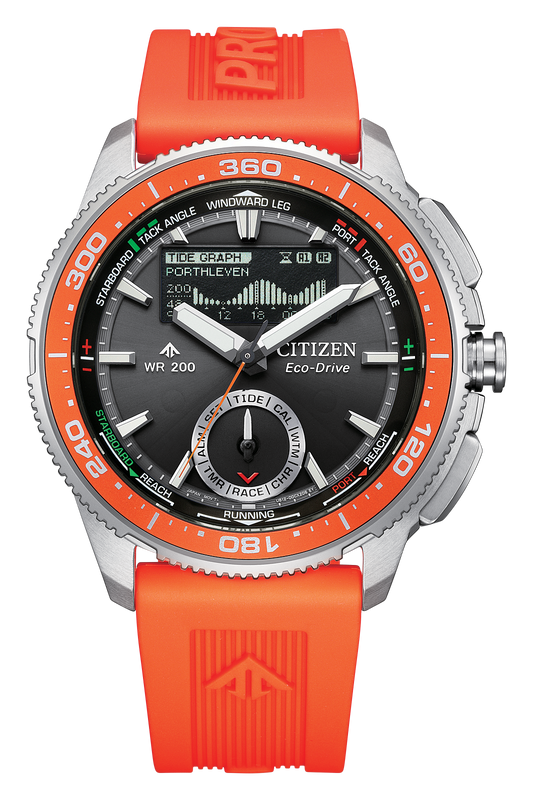 Citizen Promaster WaveTracker Eco-Drive Orange Strap Watch JV3000-13E