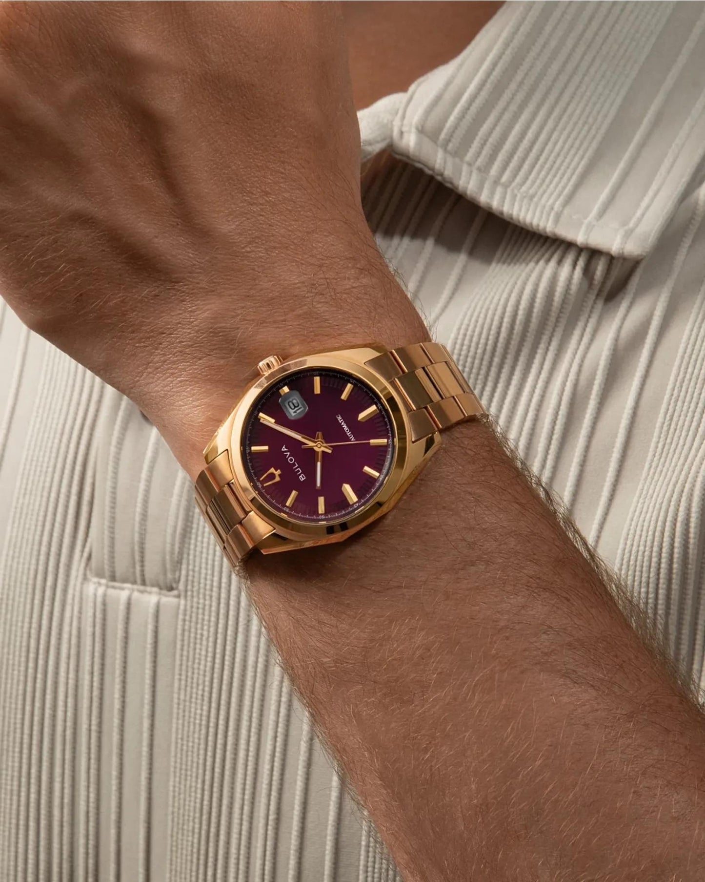 Bulova Surveyor Automatic Purple Dial Watch 97B234