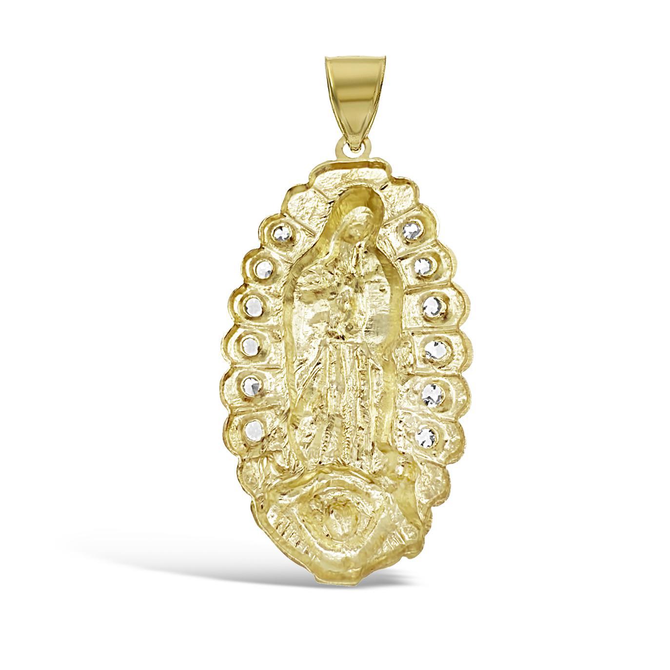 Lady Guadalupe Charm 10k Yellow Gold Virgin Mary