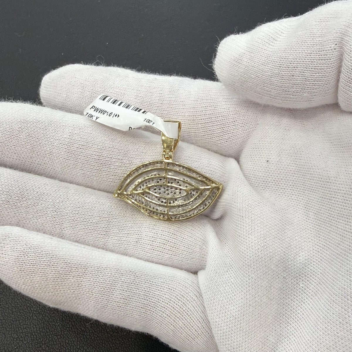 0.63ctw Diamond All Seeing Eye Pendant 10K Yellow Gold