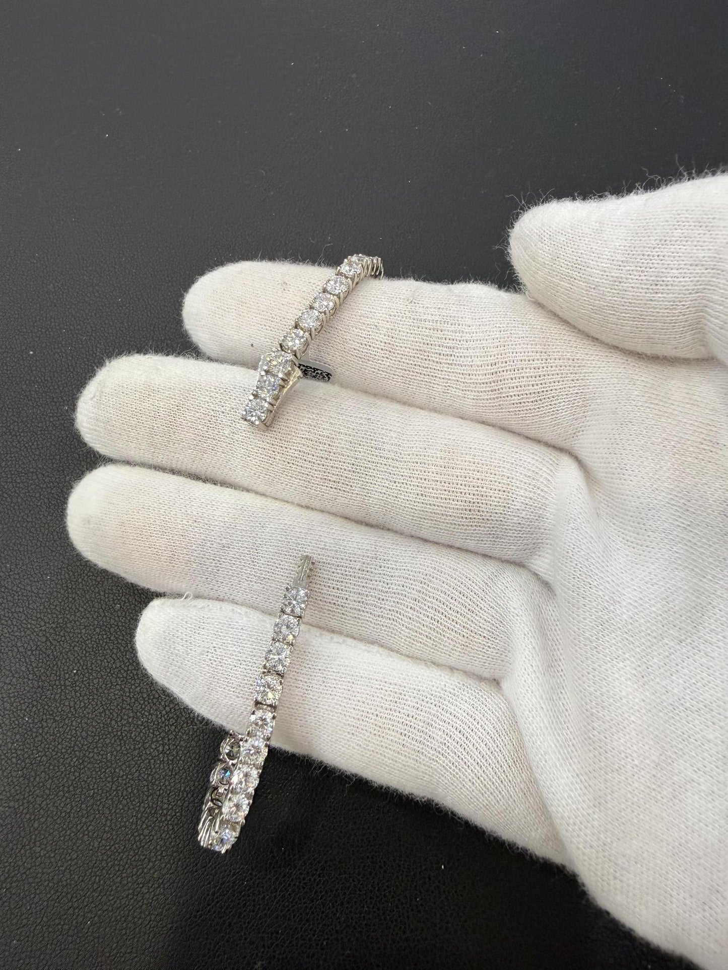 7.50 ctw Lab Grown Round Diamond Tennis Bracelet 14k White Gold