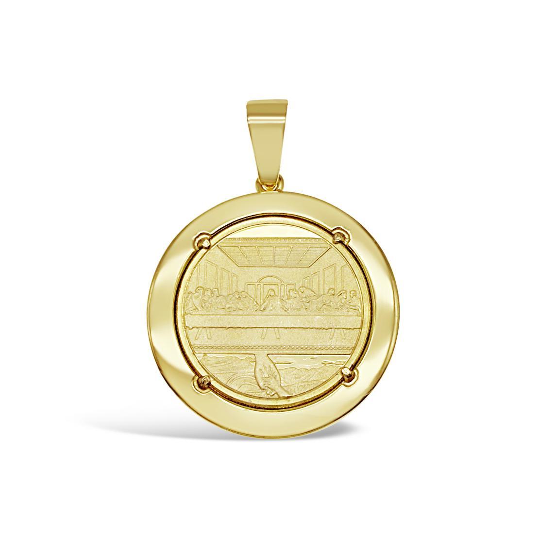 Jesus Last Supper Pendant 925 Sterling Silver