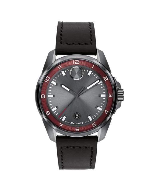 Movado Bold Verso S Ionic Plated Gunmetal Dial Mens Watch 3601388