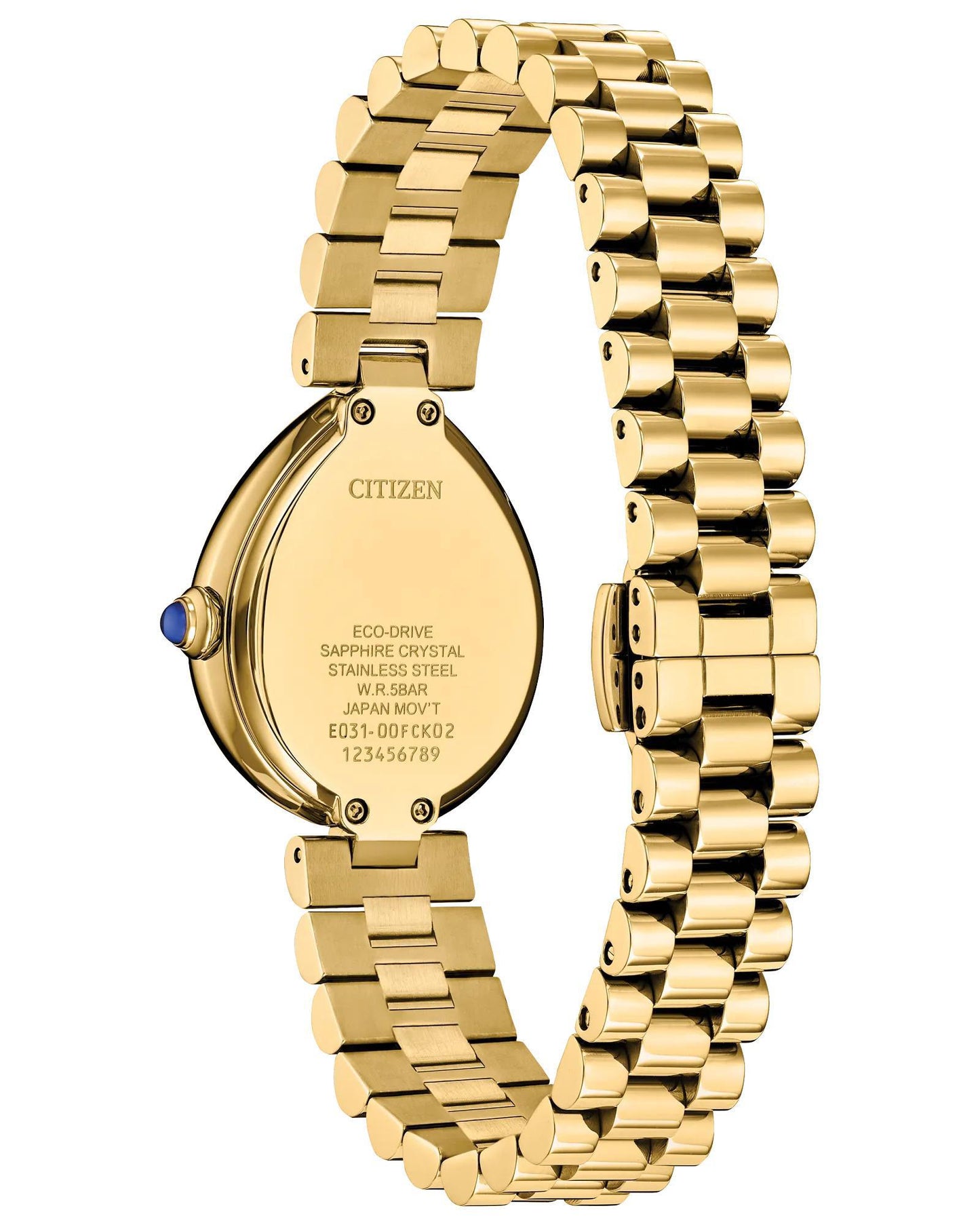 Citizen Citizen L Rainell Eco Drive Womens Gold Dial Watch EM1202-50P