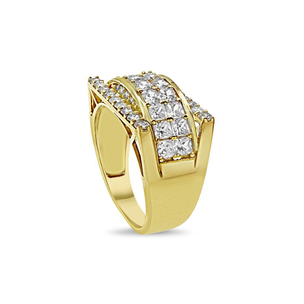 10K Yellow Gold Mens Band Ring