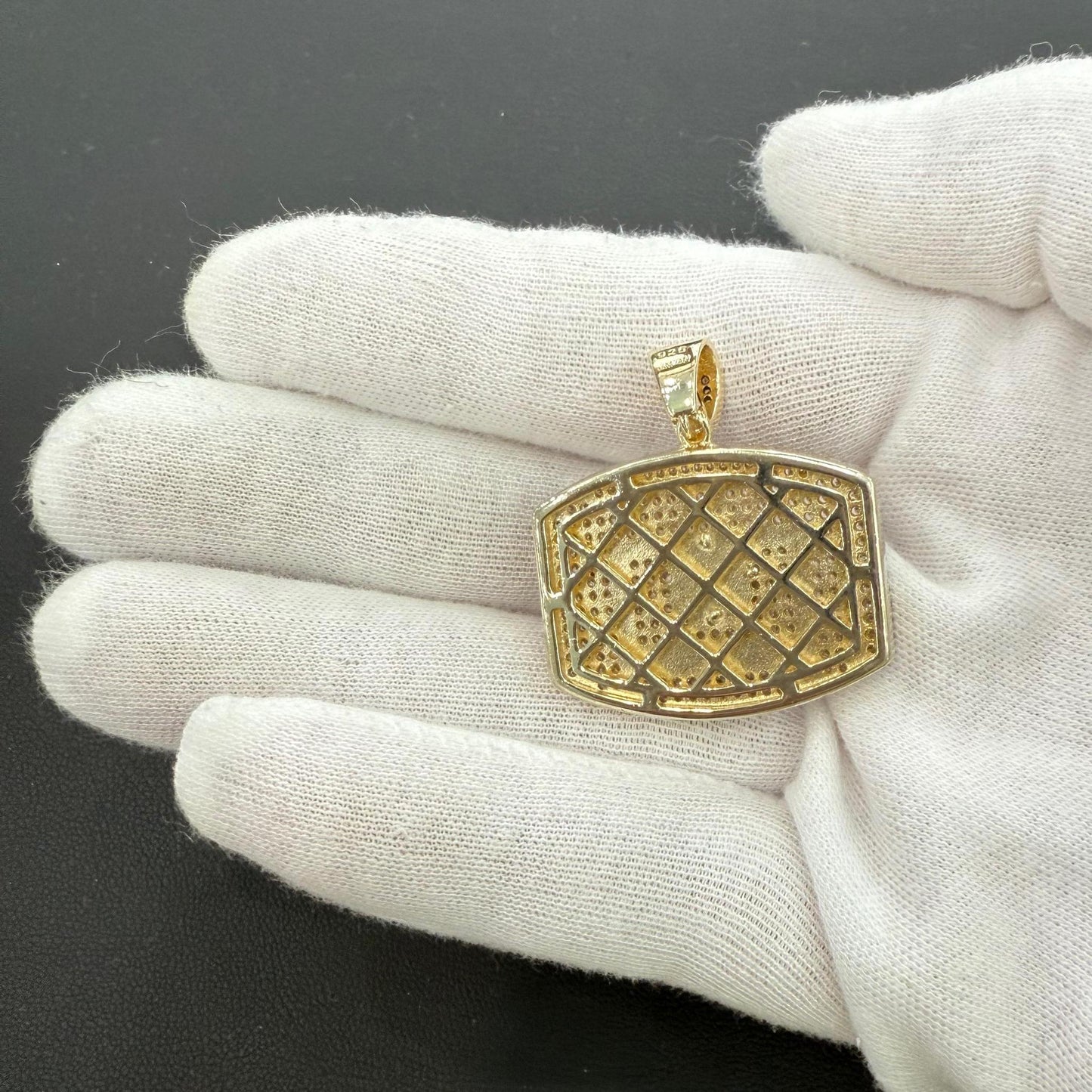 Basketball Hoop Pendant 925 Sterling Silver Gold Plated
