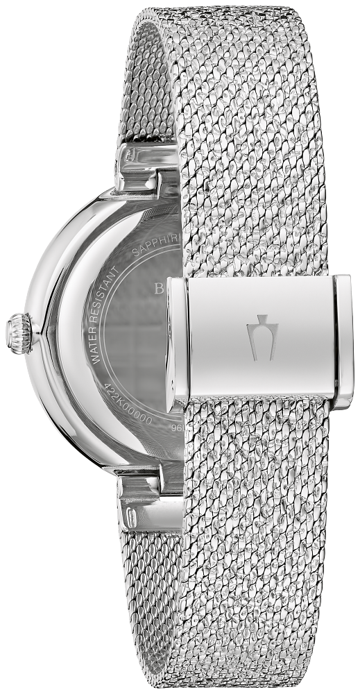 Bulova Crystal Silver tone Womens Watch 96L329