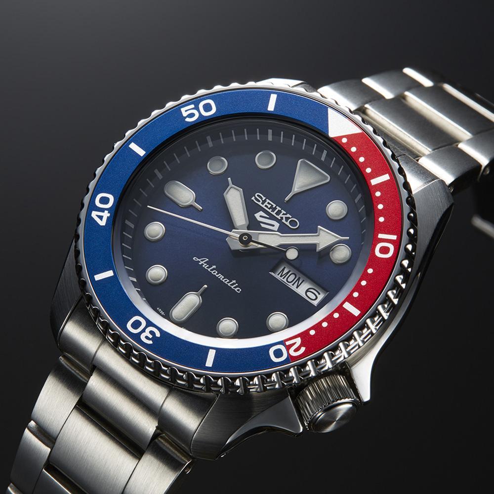 Seiko 5 Sports Automatic Blue Dial Pepsi Bezel Men's Watch SRPD53