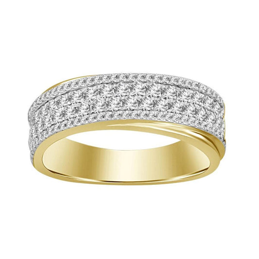 0.65cttw Diamond Womens Wedding Band Ring 14k Yellow Gold