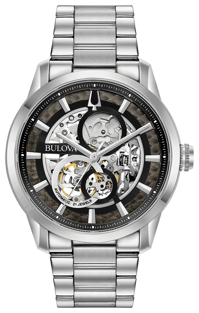 Bulova Sutton Automatic Full Skeleton Mens Watch 96A208