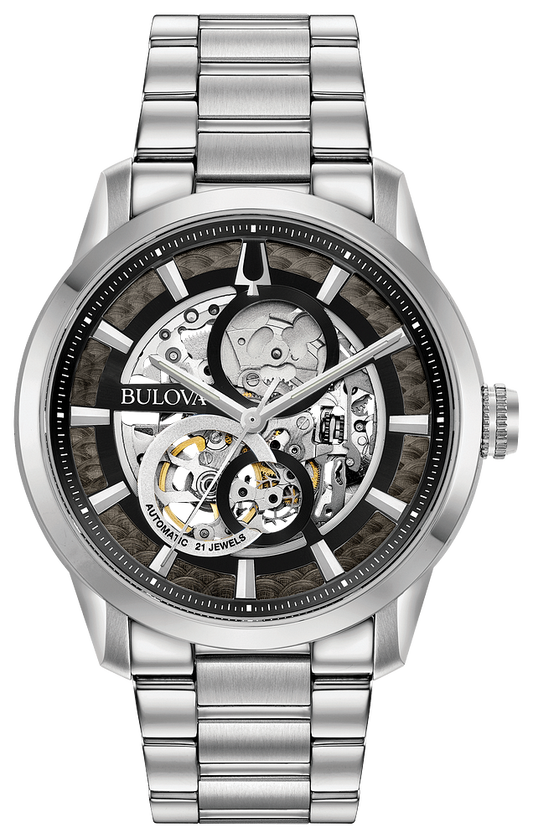 Bulova Sutton Automatic Full Skeleton Mens Watch 96A208