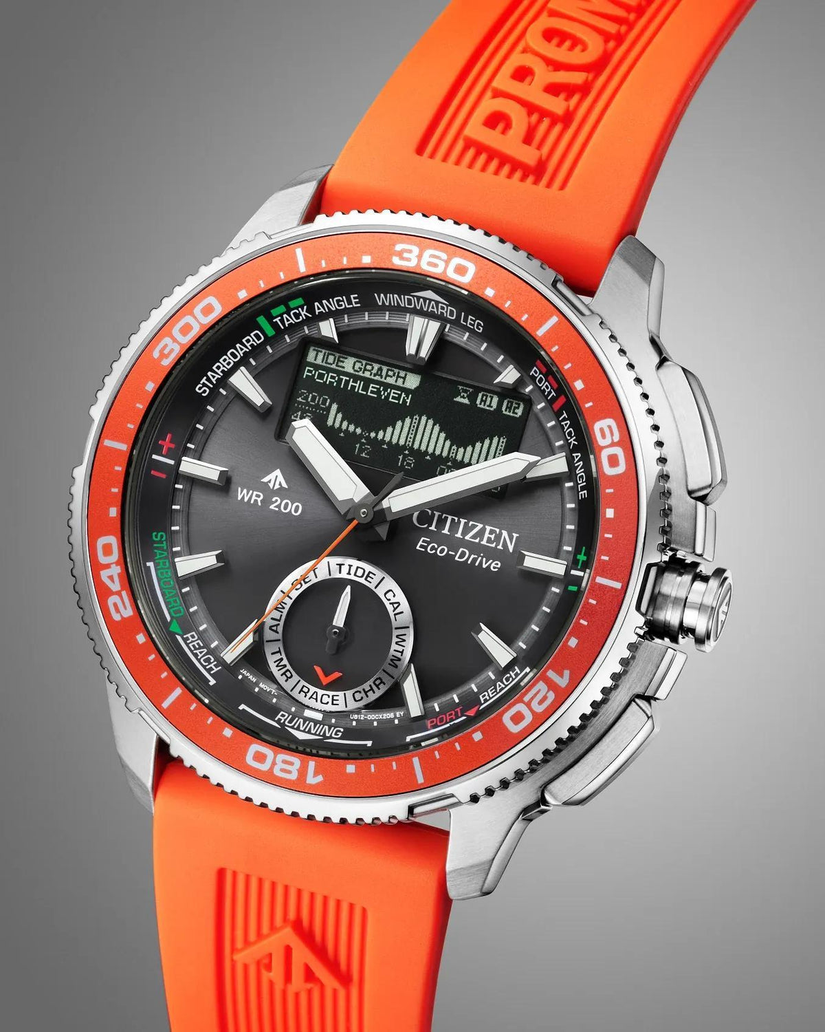 Citizen Promaster WaveTracker Eco-Drive Orange Strap Watch JV3000-13E