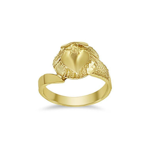 10k Yellow Gold Double Heart Ring