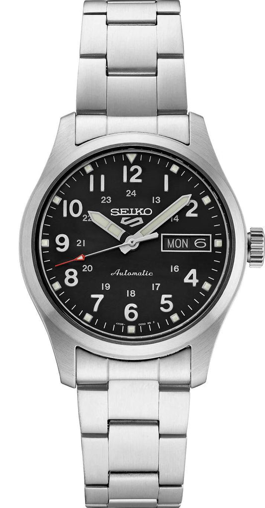 Seiko 5 Sports Automatic Mens Black Dial Watch SRPJ81