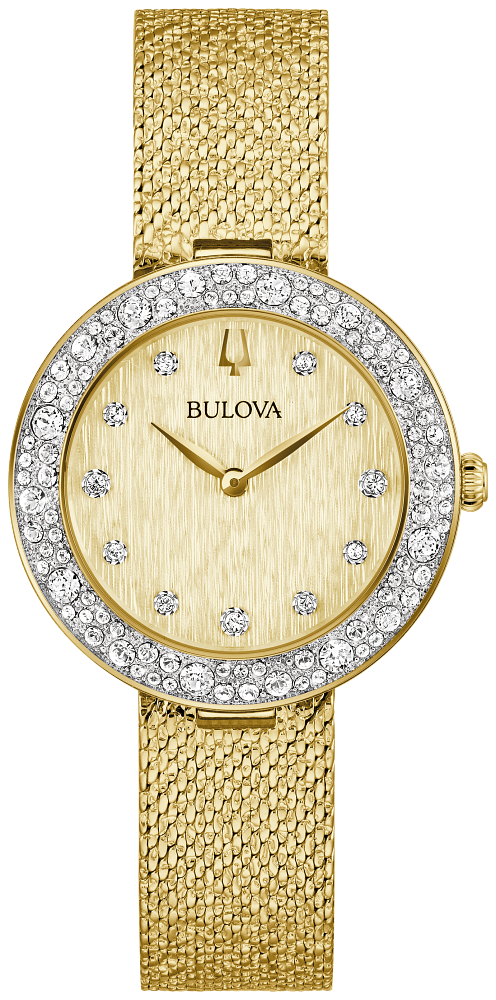 Bulova Crystal Gold tone Womens Watch 98L321