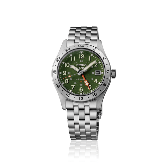 Seiko 5 Sports Field GMT Green Dial Men's Automatic Watch HDB001