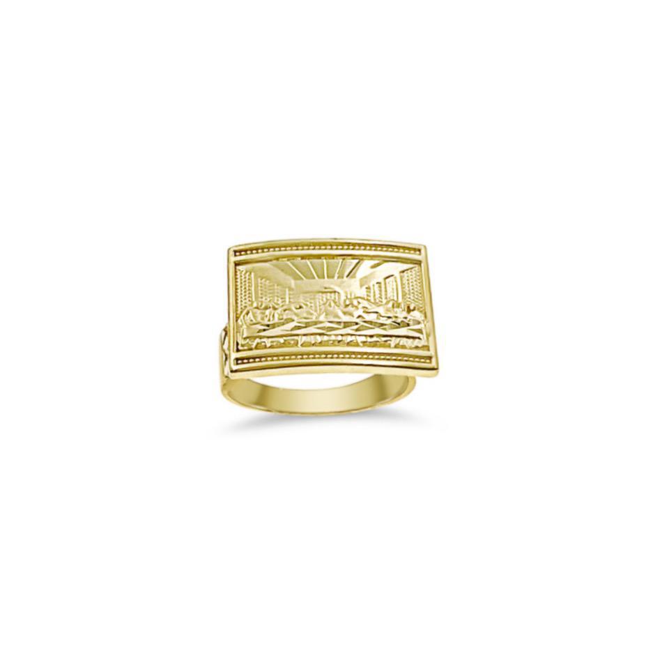 Last Supper Ring 10k Gold Band Size 9