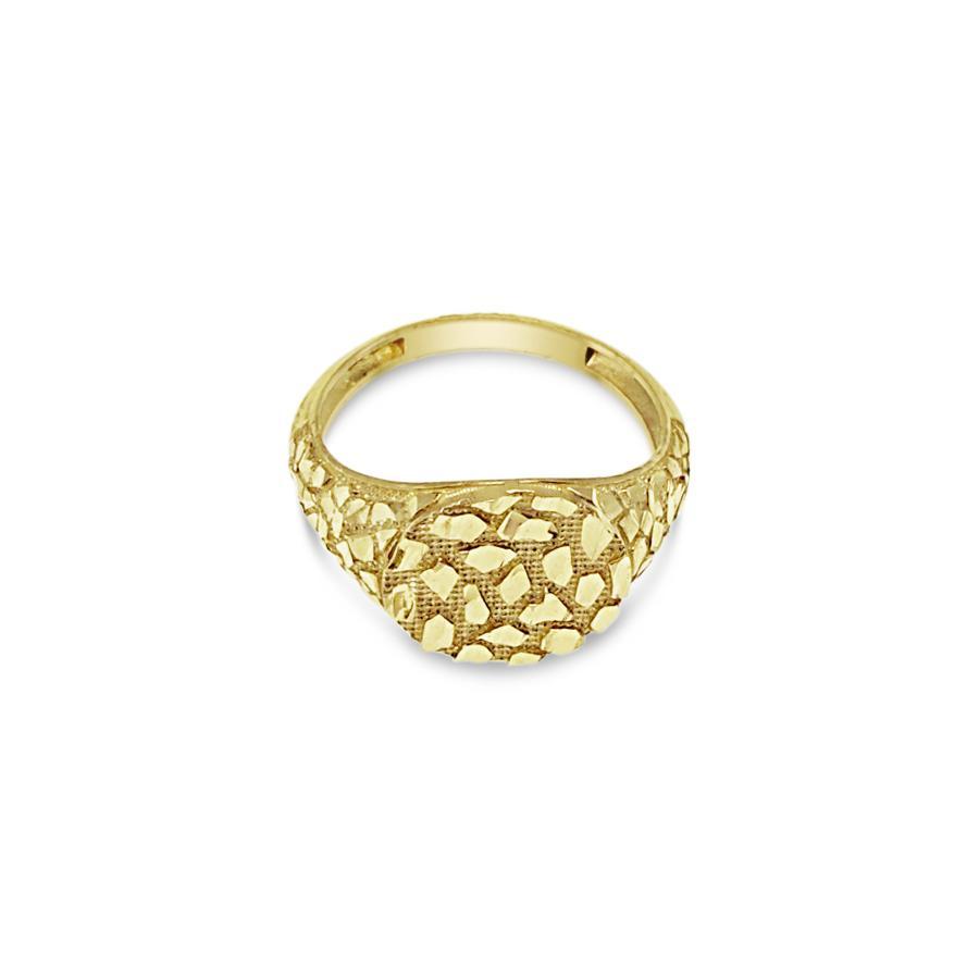 10k Yellow Gold Nugget Ring 107051
