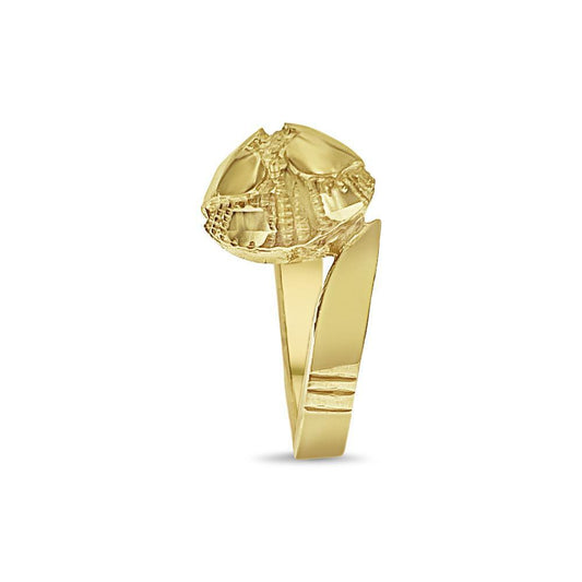 10k Yellow Gold Double Heart Ring
