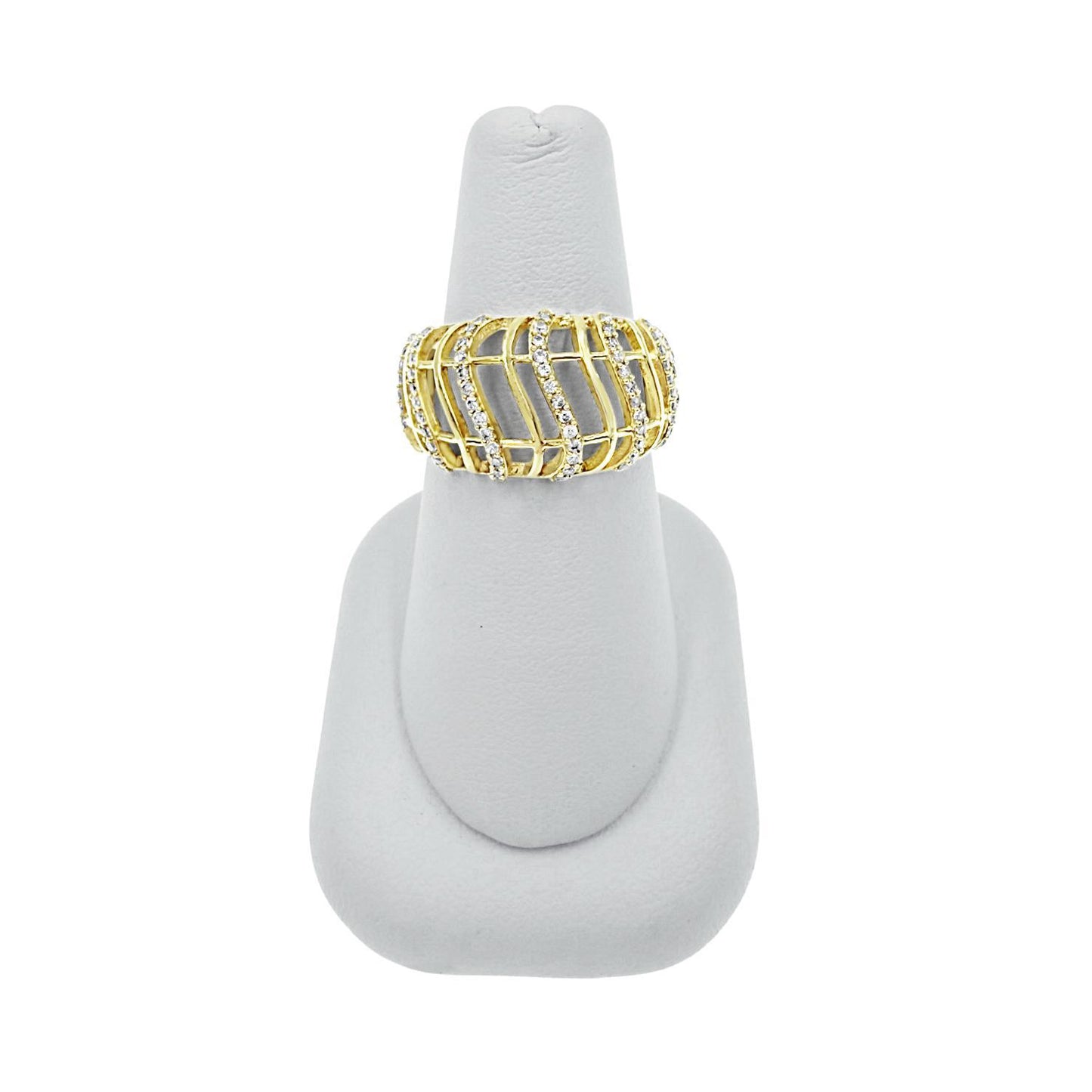 14K Yellow Gold Wide Dome Ring
