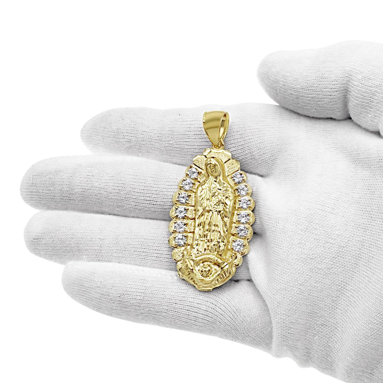 Lady Guadalupe Charm 10k Yellow Gold Virgin Mary