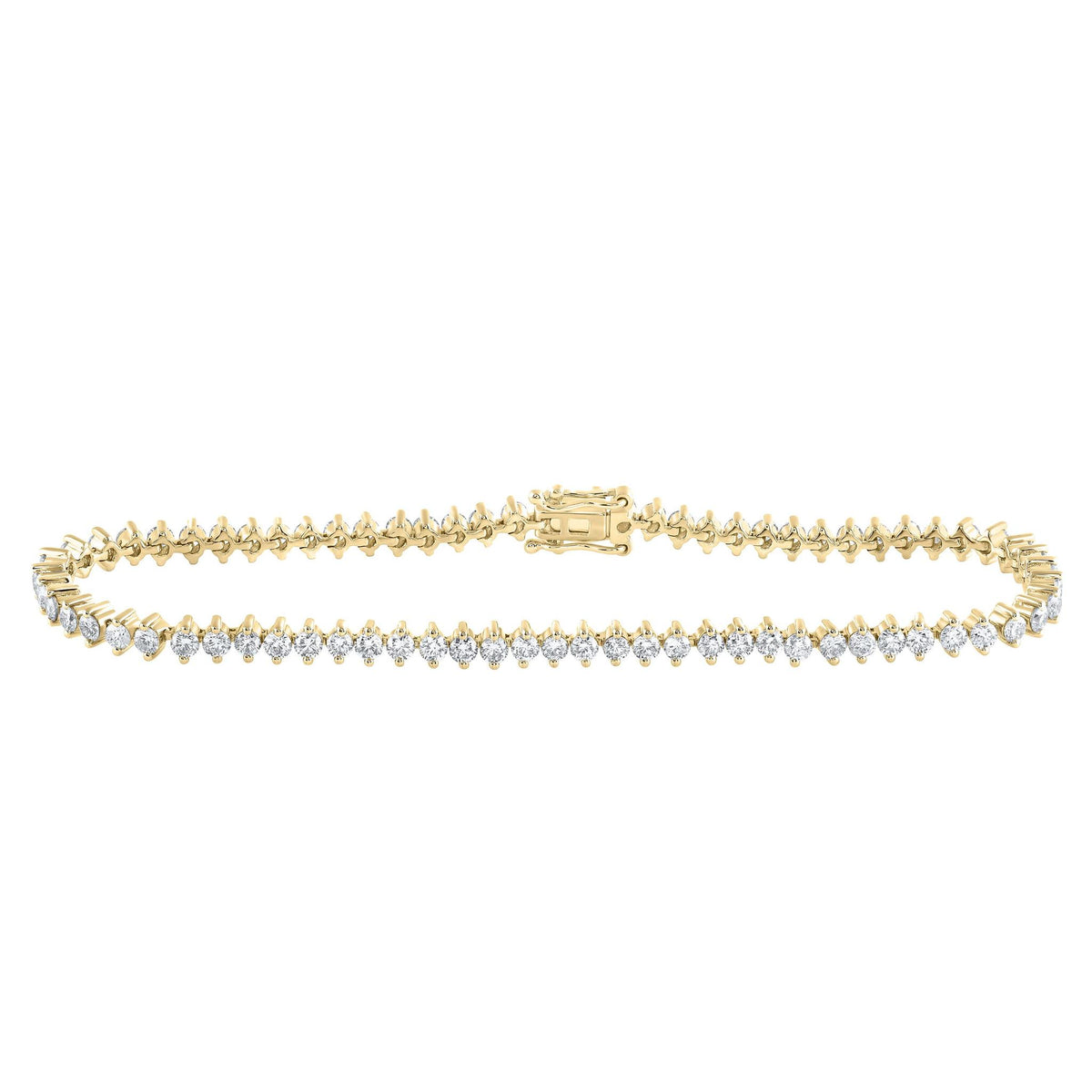 3.24ctw Round Diamond Tennis Bracelet 14k White Gold