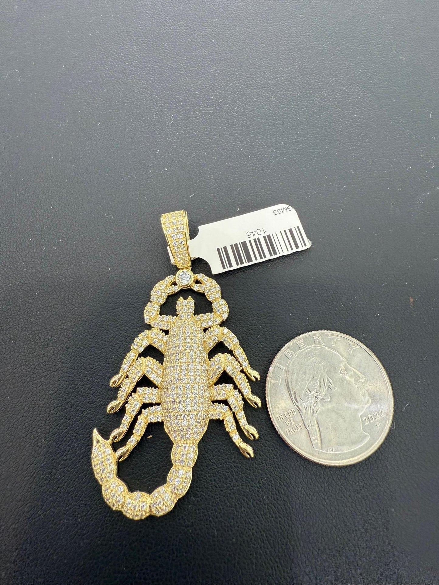 Gold over 925 Sterling Silver Charm Scorpio 1045