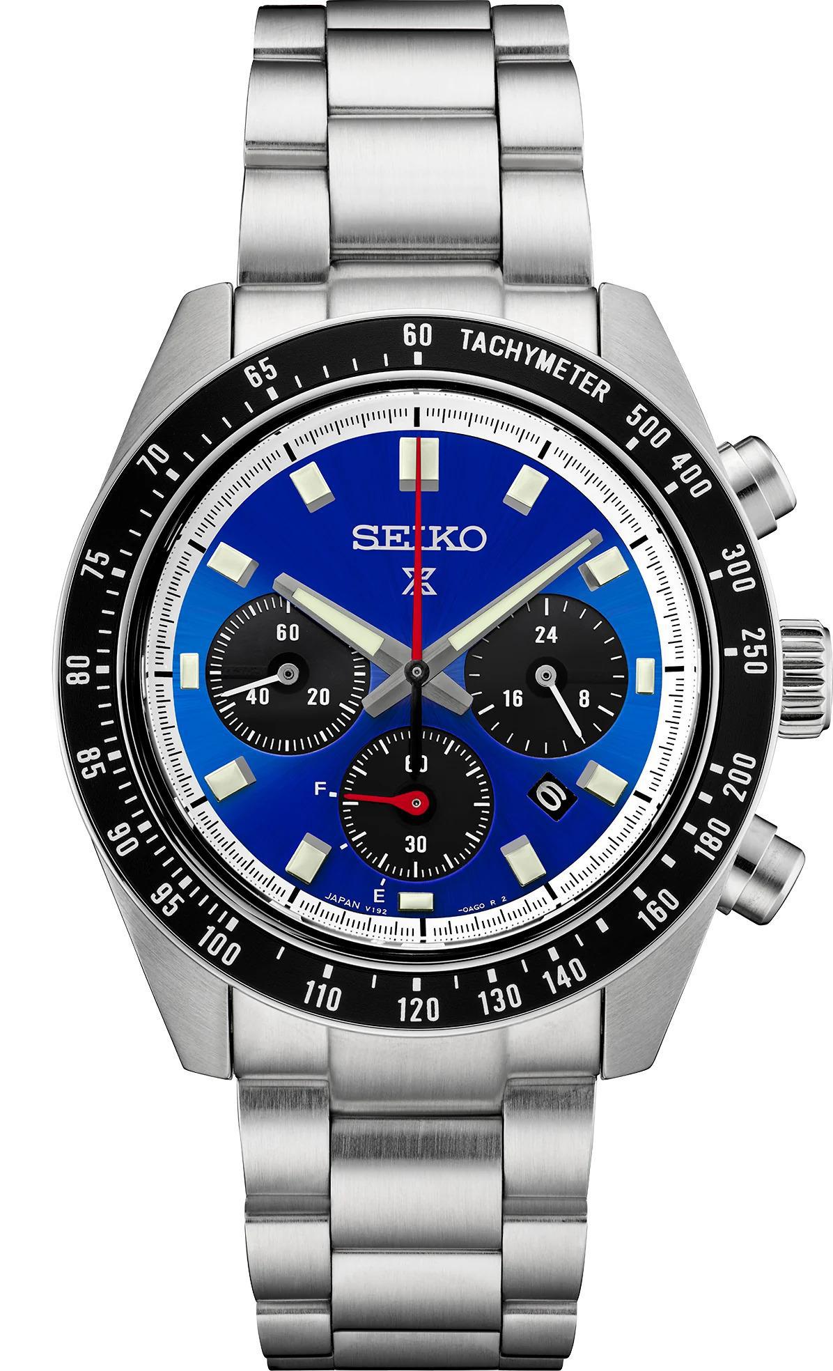 Seiko Prospex Speedtimer Solar Chronograph Blue Dial Men's Watch SSC931