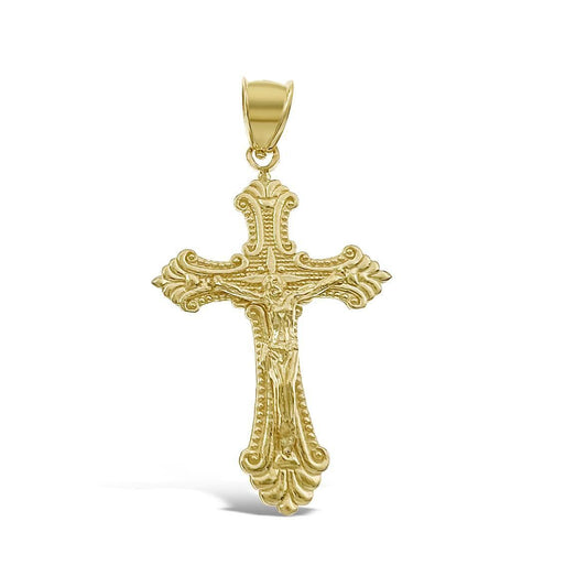10k Yellow Gold Cross Crucifix Pendant
