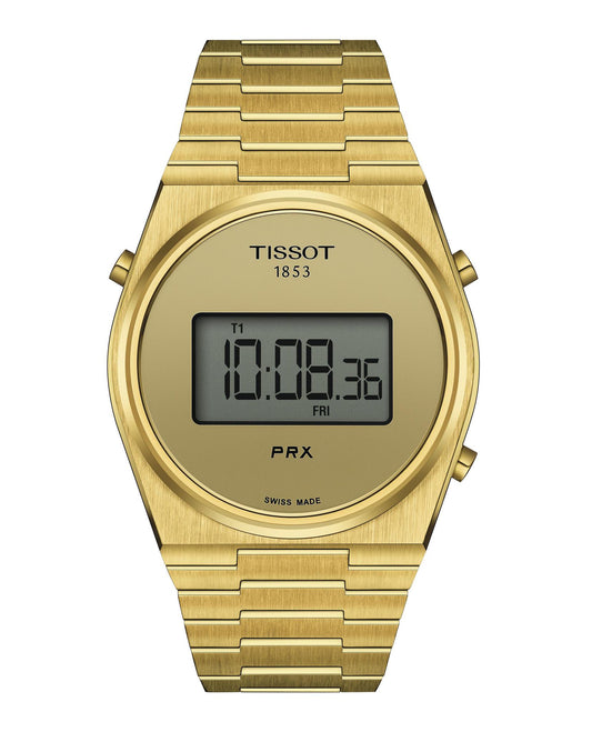 Tissot PRX Digital Gold Tone Watch T1374633302000