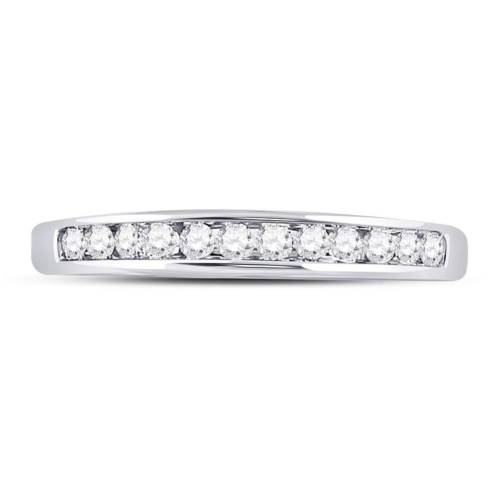 0.25ctw Diamond Wedding Womens Band 14k White Gold
