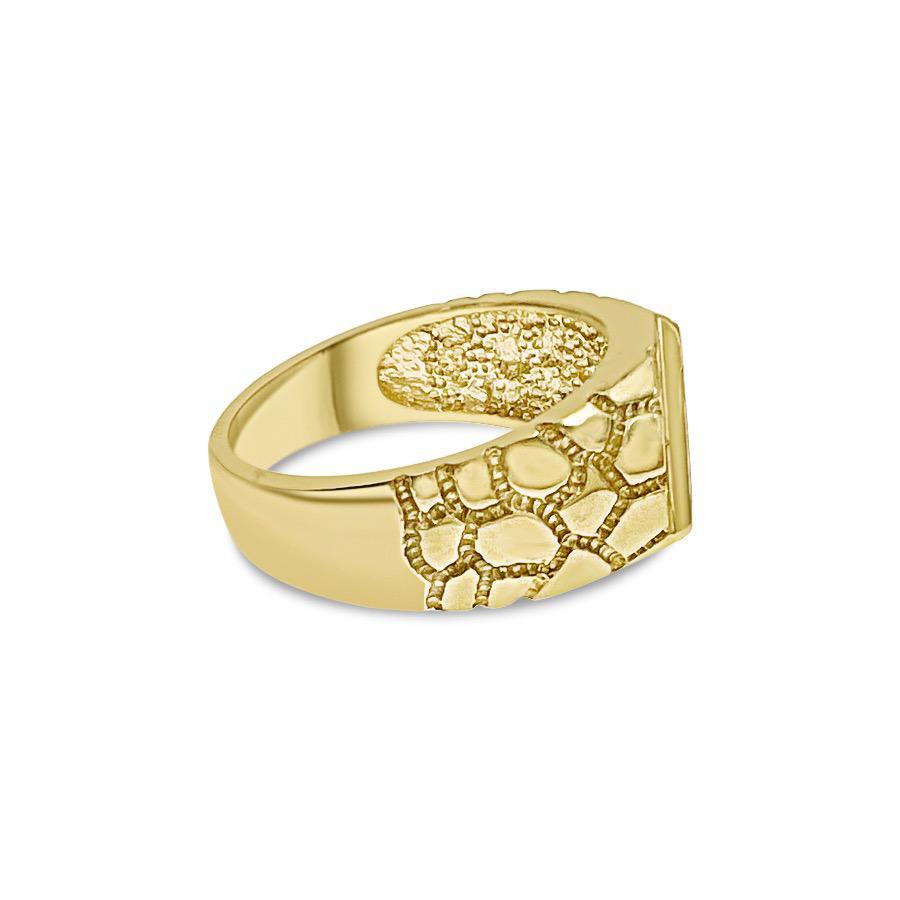 10K Yellow Gold Mens Nugget Ring