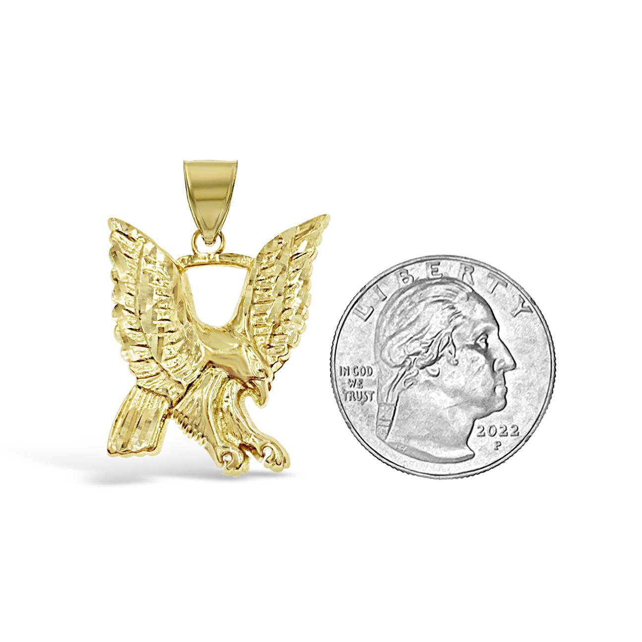 10k Yellow Gold Eagle Pendant Charm
