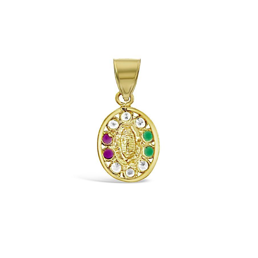 14K Yellow Gold Virgin Mary Pendant