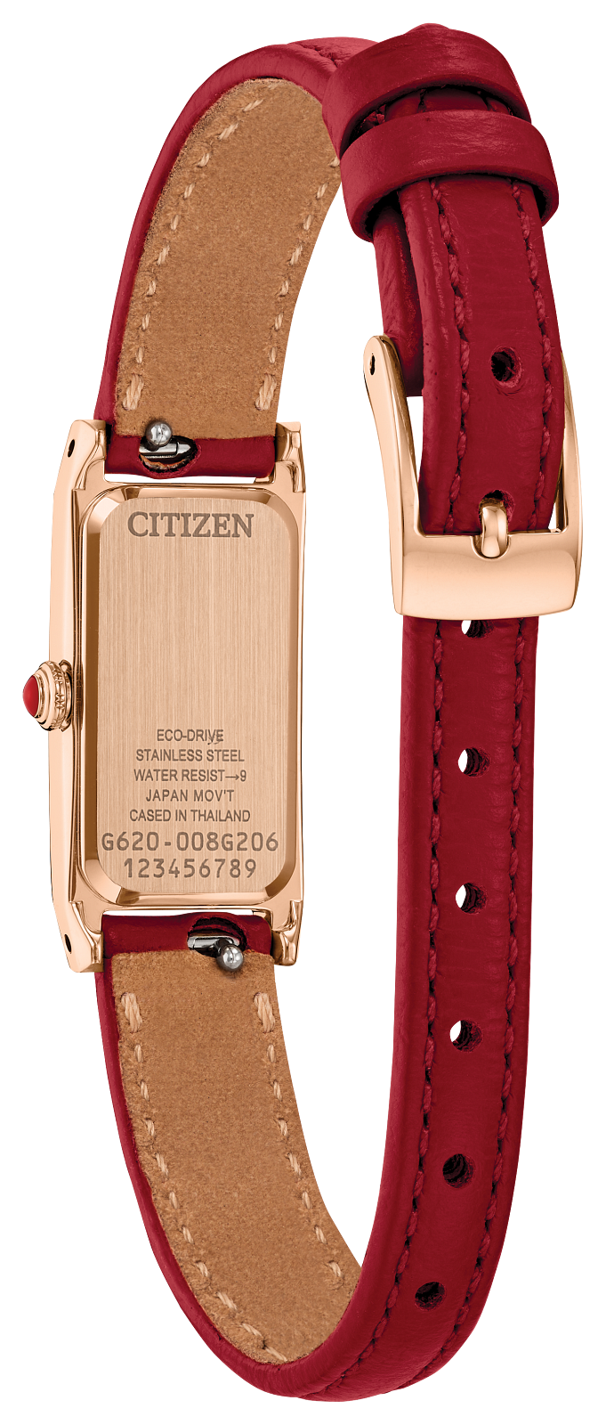Citizen Fio Eco-Drive Rectangle White Dial Womens Watch EG7123-01A