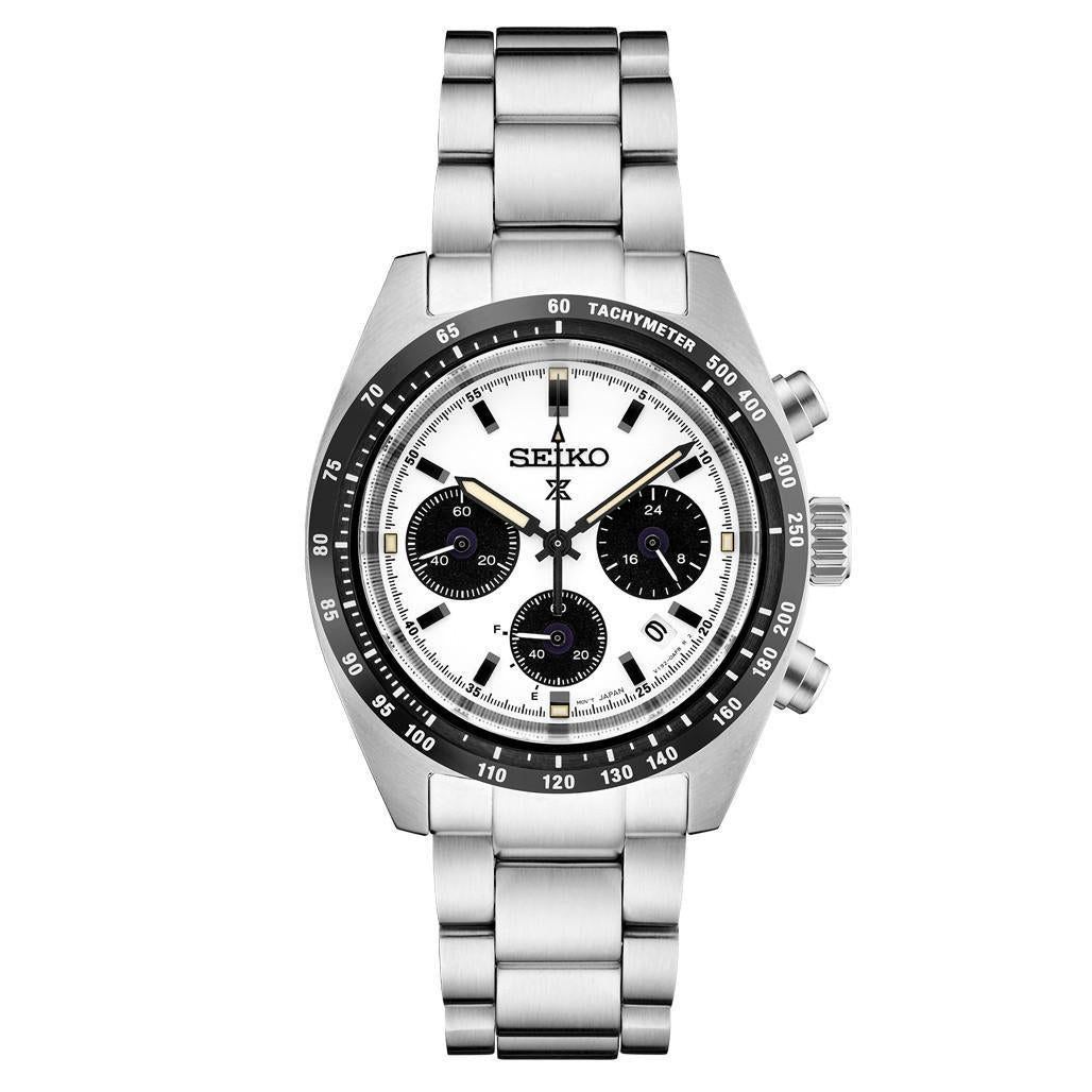 Seiko Prospex Speedtimer Solar Chronograph White Dial Mens Watch SSC961