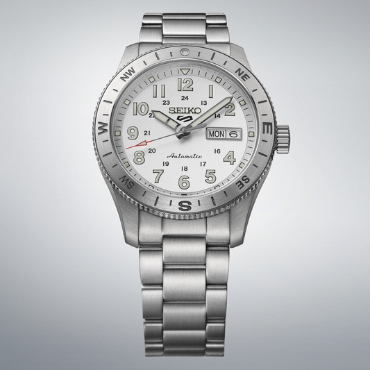 Seiko 5 Sports Field GMT White Dial Men's Automatic Watch HDB007