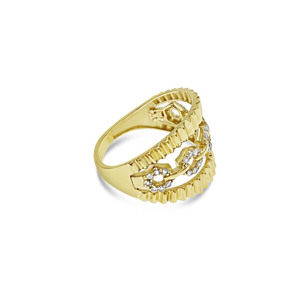 14K Yellow Gold Wide Band
