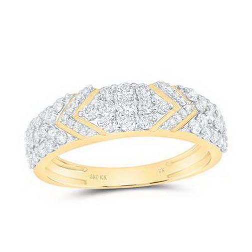 3ctw Diamond Trio Wedding His Hers Set Band Ring 10k Yellow Gold