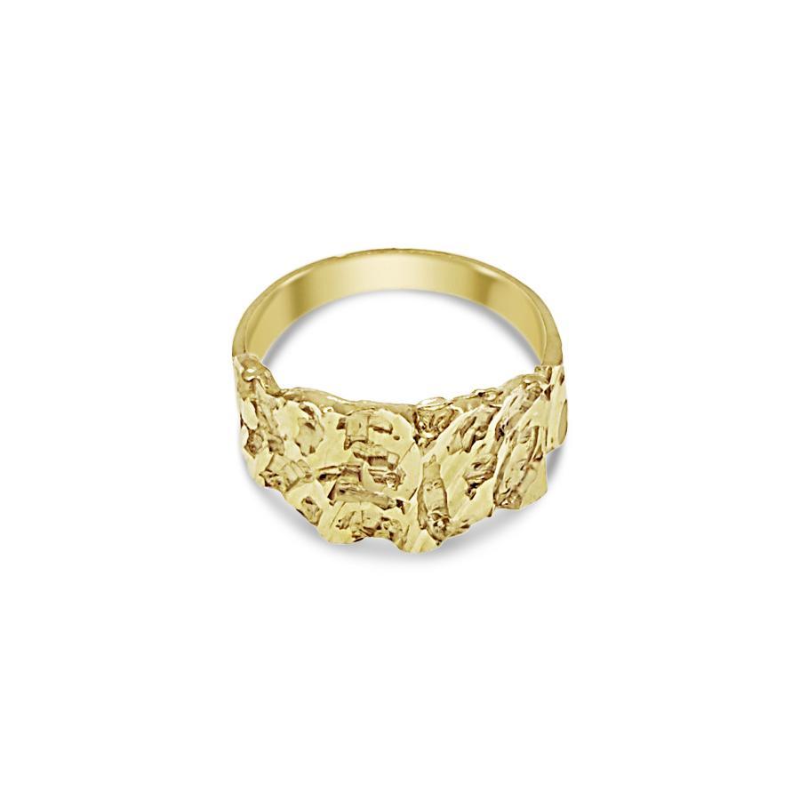 10k Yellow Gold Men's Nugget Ring