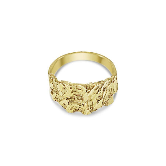 10k Yellow Gold Men's Nugget Ring