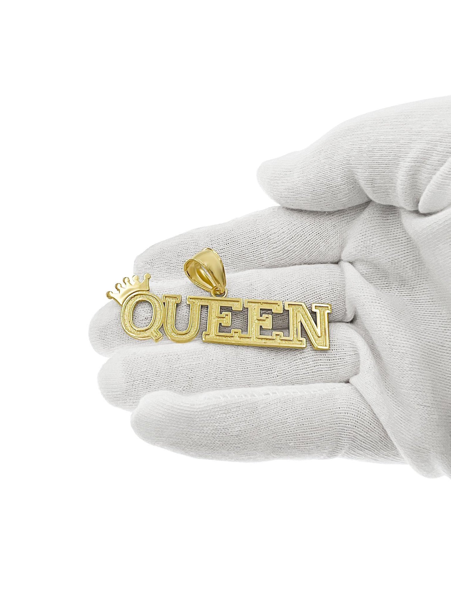 Queen Pendant 10k Yellow Gold Charm