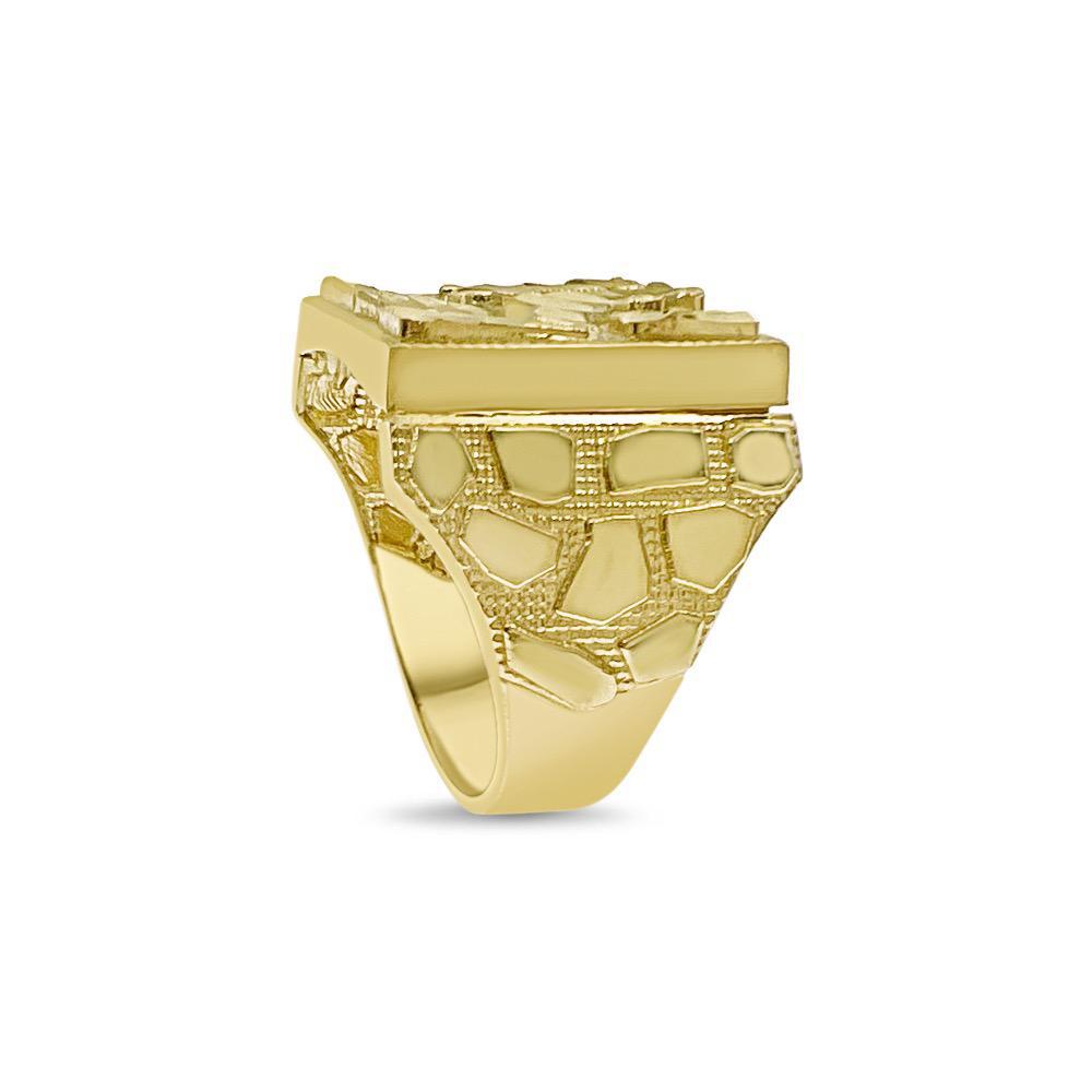 10K Yellow Gold Men’s Nugget Ring