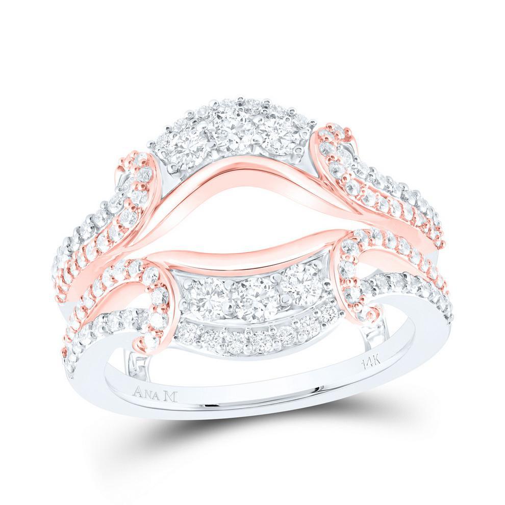 1.03Ctw Diamond Wrap Enhancer Wedding Band Ring 14k Rose White Gold