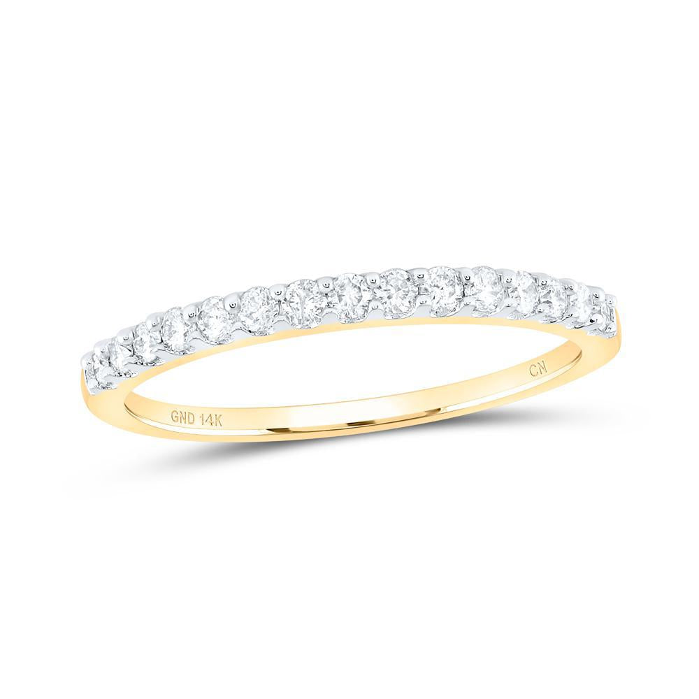 0.26ctw Diamond Wedding Womens Band 14k Yellow Gold
