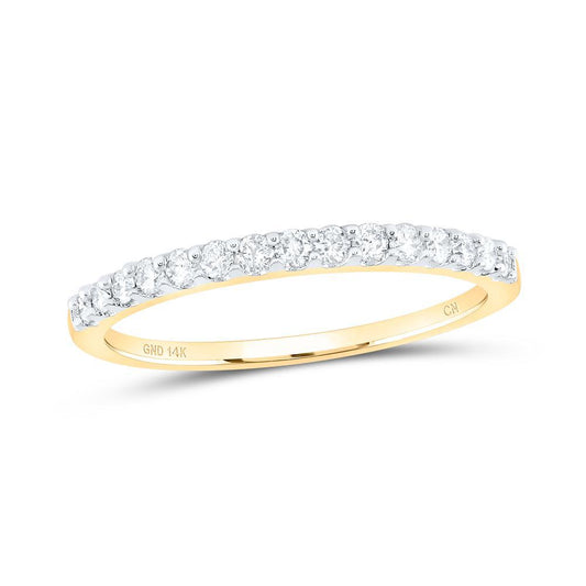 0.26ctw Diamond Wedding Womens Band 14k Yellow Gold