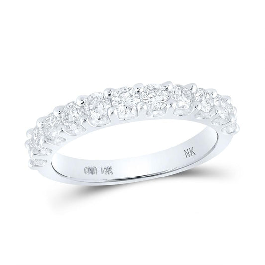 1ctw Diamond Wedding Band 14K White Gold