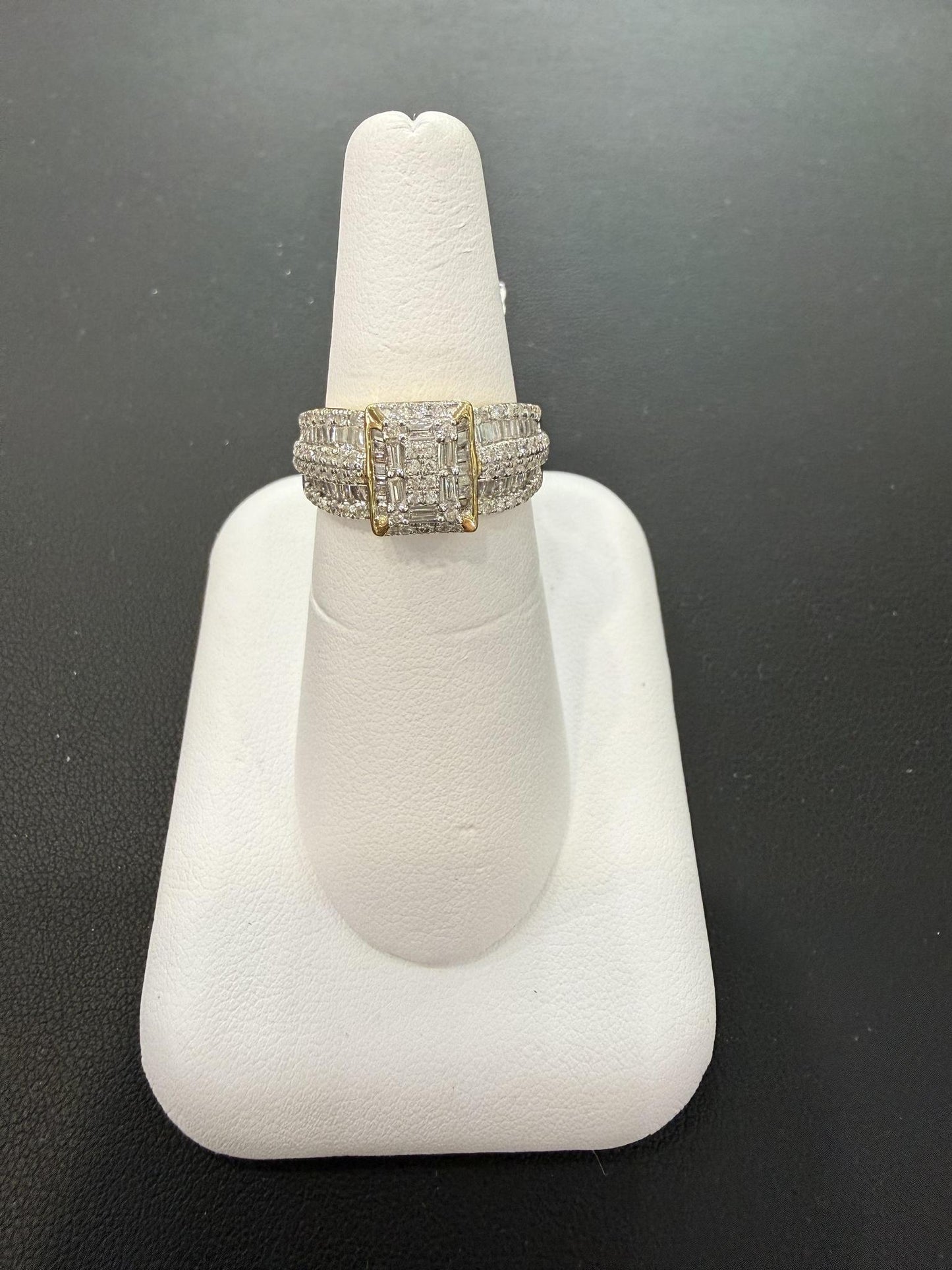 1.03ctw Diamond Baguette Engagement Bridal Ring 14K Yellow Gold
