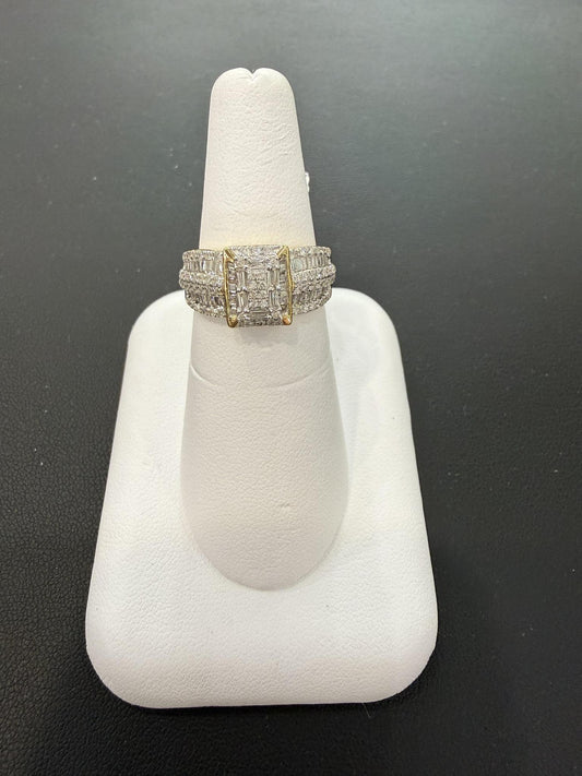 1.03ctw Diamond Baguette Engagement Bridal Ring 14K Yellow Gold